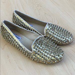 Steve Madden Gold Spiked Flats
